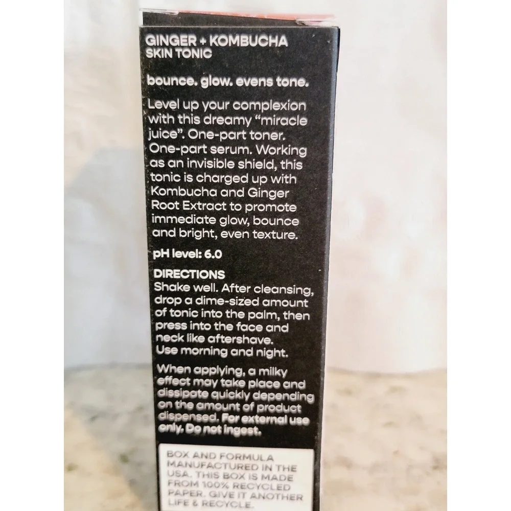 WLDKAT Ginger + Kombucha Skin Tonic 3.33 fl‎ oz 98.5 ml Vegan Face Toner NEW